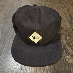 Vuori Black Baseball Cap with Diamond Logo Patch